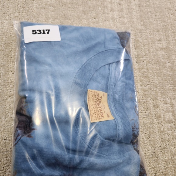 Vintage The Mountain Shirt Adult XL Tie Dye Horse Nature Tee Y2K Blue USA - Picture 8 of 8